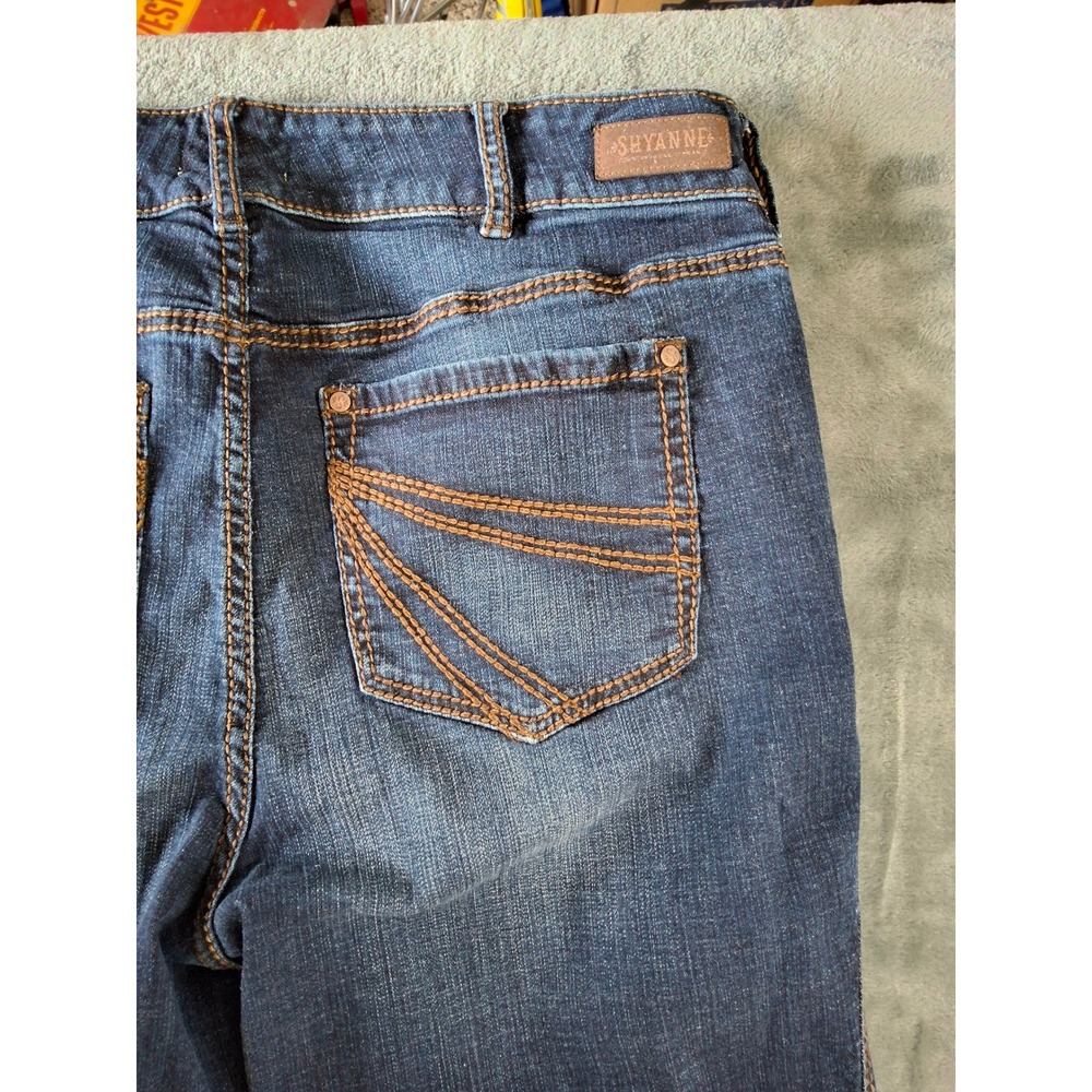 Shyanne Womens Bootcut Jeans Dark Wash Contrast Stitch Size 33 x 34L - Picture 11 of 12